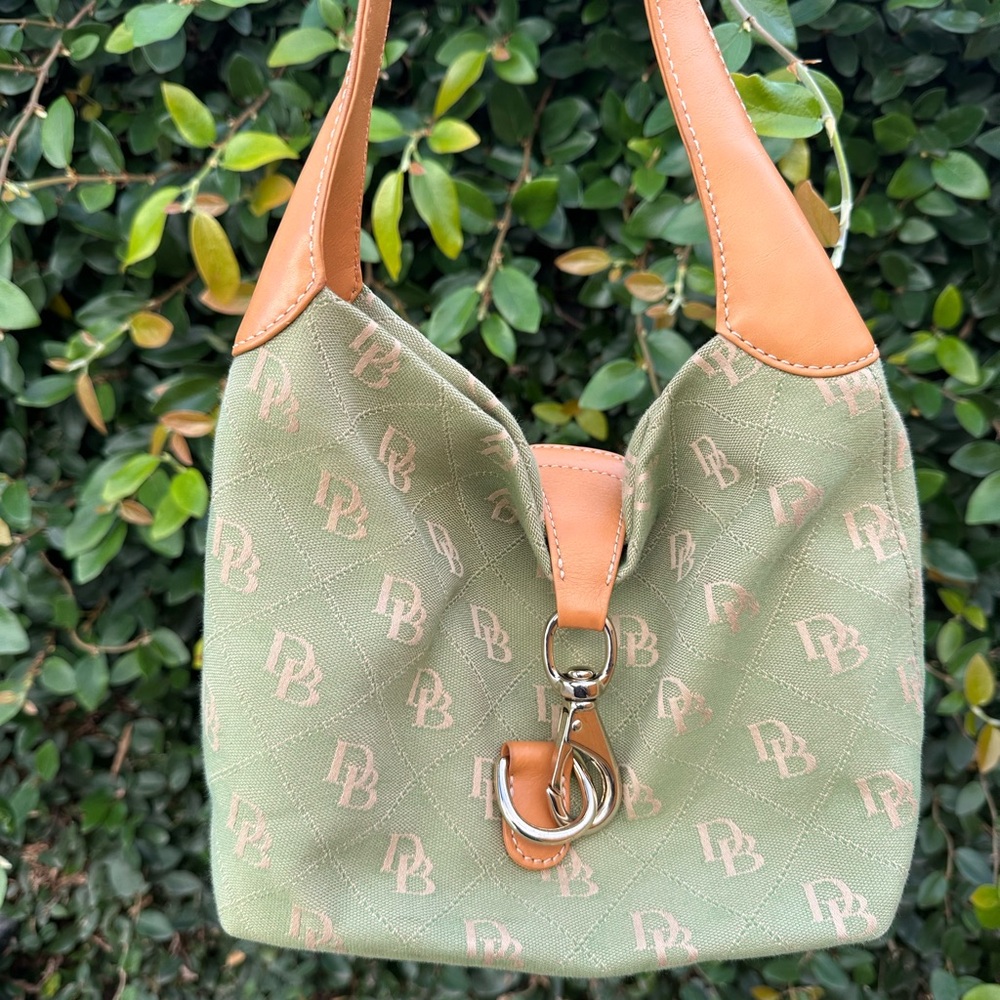 Dooney & Bourke Olive and Tan Shoulder Bag